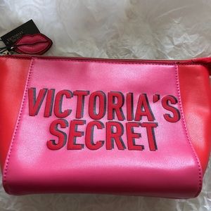 Victoria secret pink cosmetic pouch color block